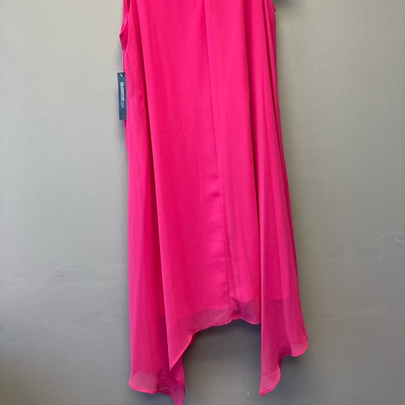 Glamour Nights Dress Fuchsia Pink Sleeveless Lined Rhinestones Sz: 8 [S] - Picture 6 of 7